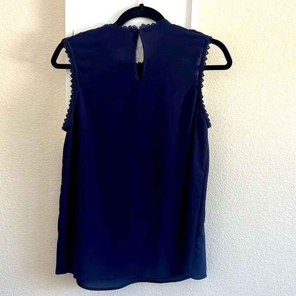 Nordstrom Product group Halogen brand navy sleeveless dressy top - Picture 6 of 7